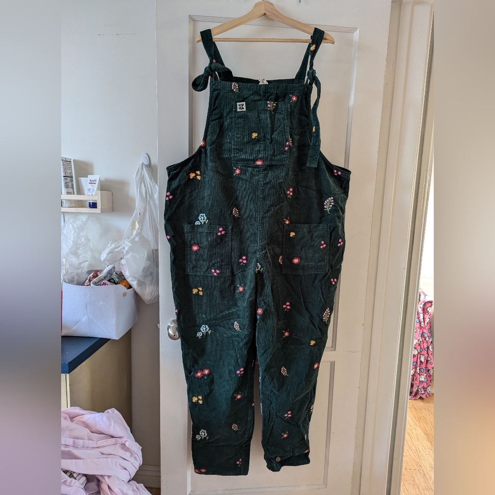 Lucy & Yak Overalls Bella Embroidery Corduroy Dungarees/Overalls BNWT